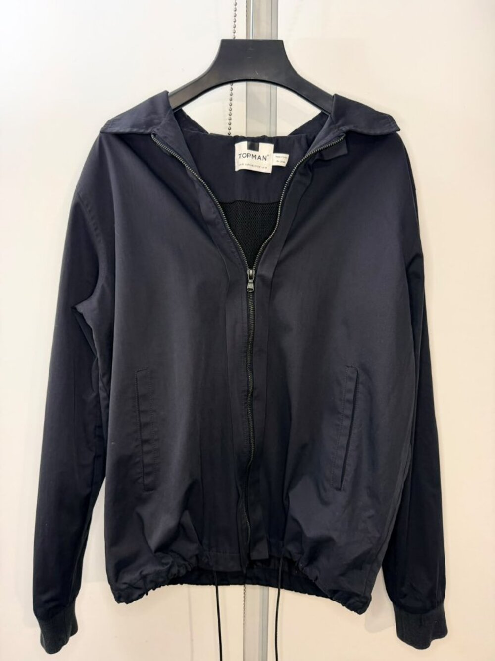 Topman Navy Lightweight Hooded Jacket / Windbreaker